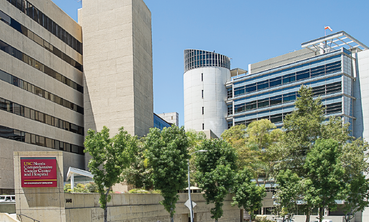 exterior of Norris Comprehensive Cancer Center